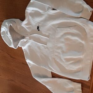 Nike White Hoodie with Black Logo